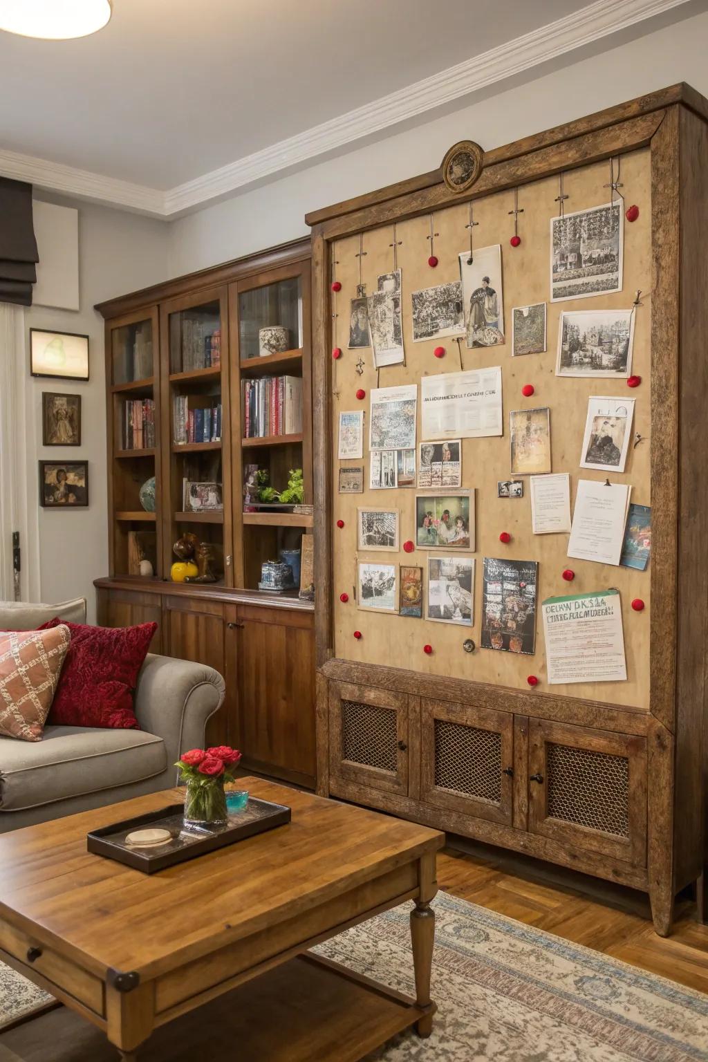 Vintage-style bulletin boards add timeless charm to your home.