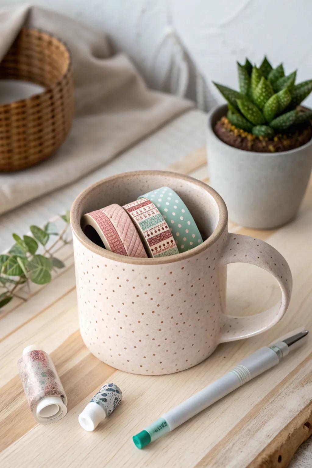 Unleash your creativity with this charming DIY mug set, perfect for sparking inspiration at any moment.