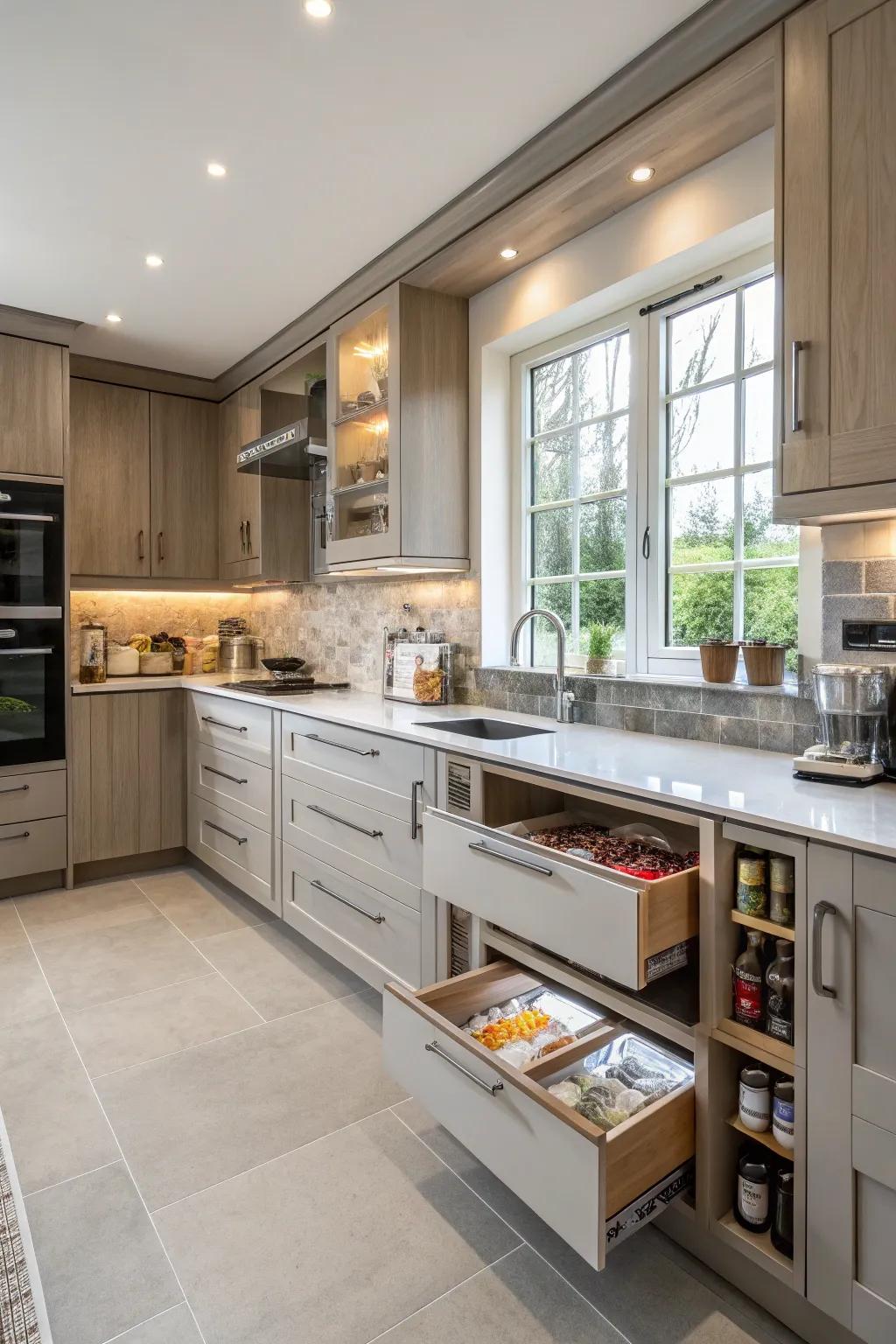 A kitchen that harmoniously balances functionality with visual appeal, perfect for modern living.
