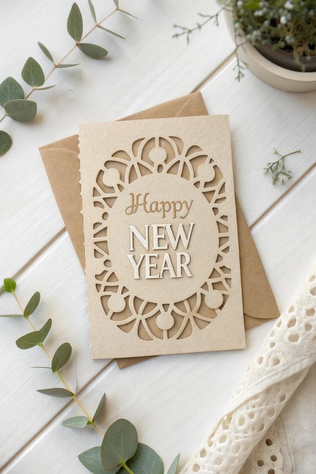 Unveil the magic of the New Year with creative cutouts! 🎉✨ #MinimalistDesign #BohoCharm