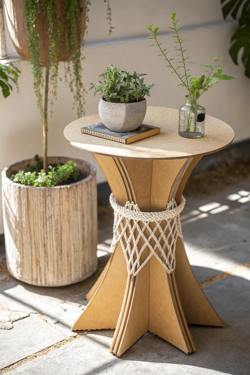Transform ordinary cardboard into extraordinary style with this DIY side table, where sustainability meets Scandinavian elegance.