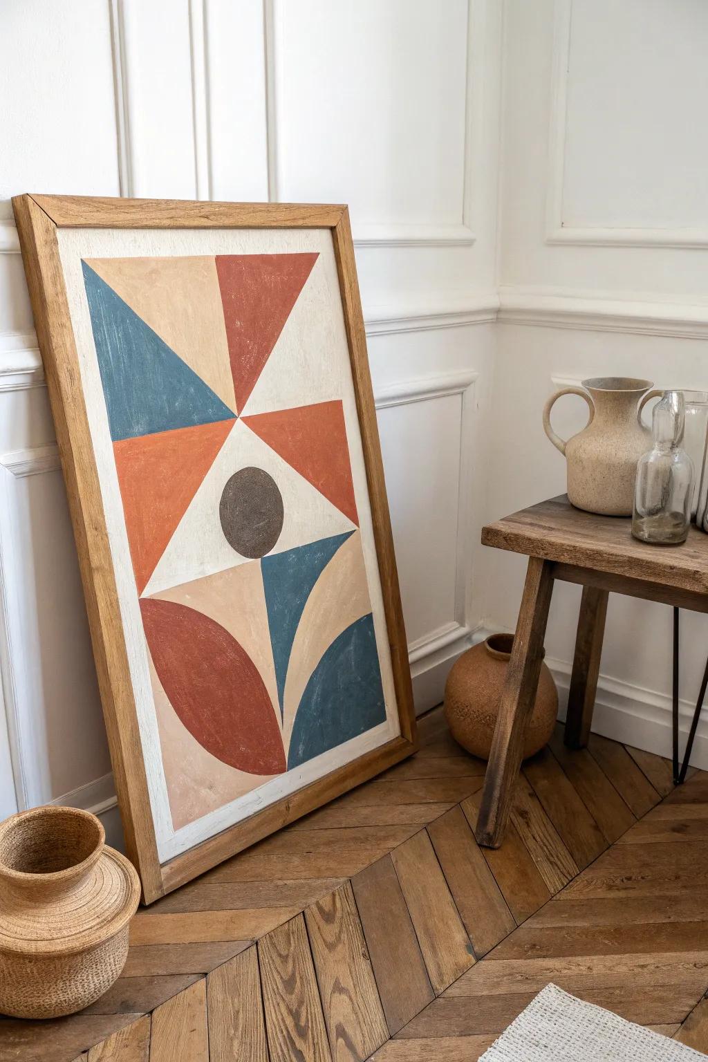 Transform your space with the artful elegance of geometric abstraction.