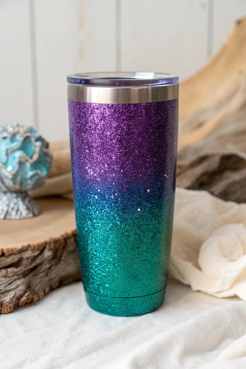 Discover the jewel-toned magic: A tumbler that sparkles with the allure of emerald, sapphire, and amethyst.