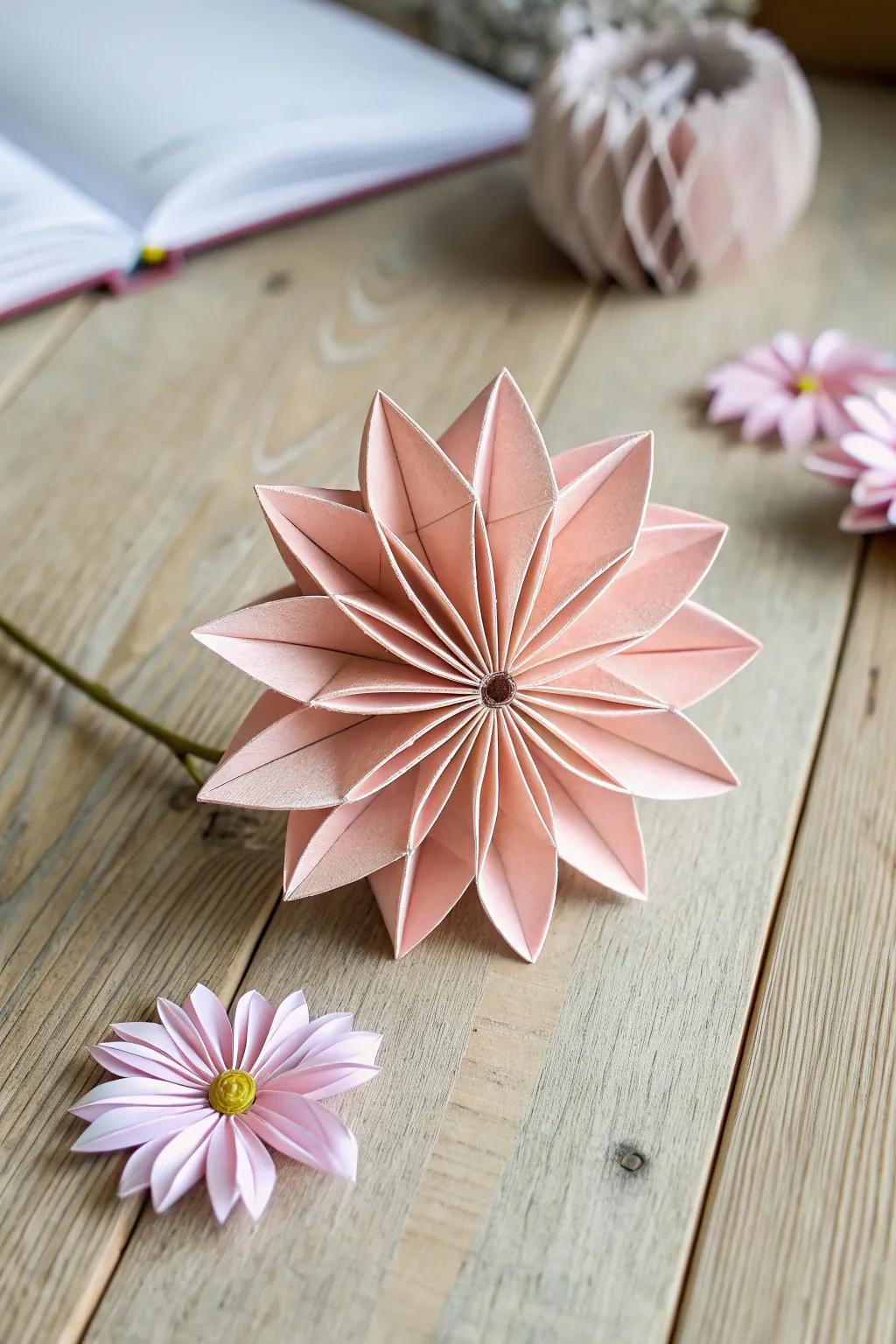 Embrace simplicity and joy with this charming origami daisy, a perfect blend of minimalist design and boho elegance.
