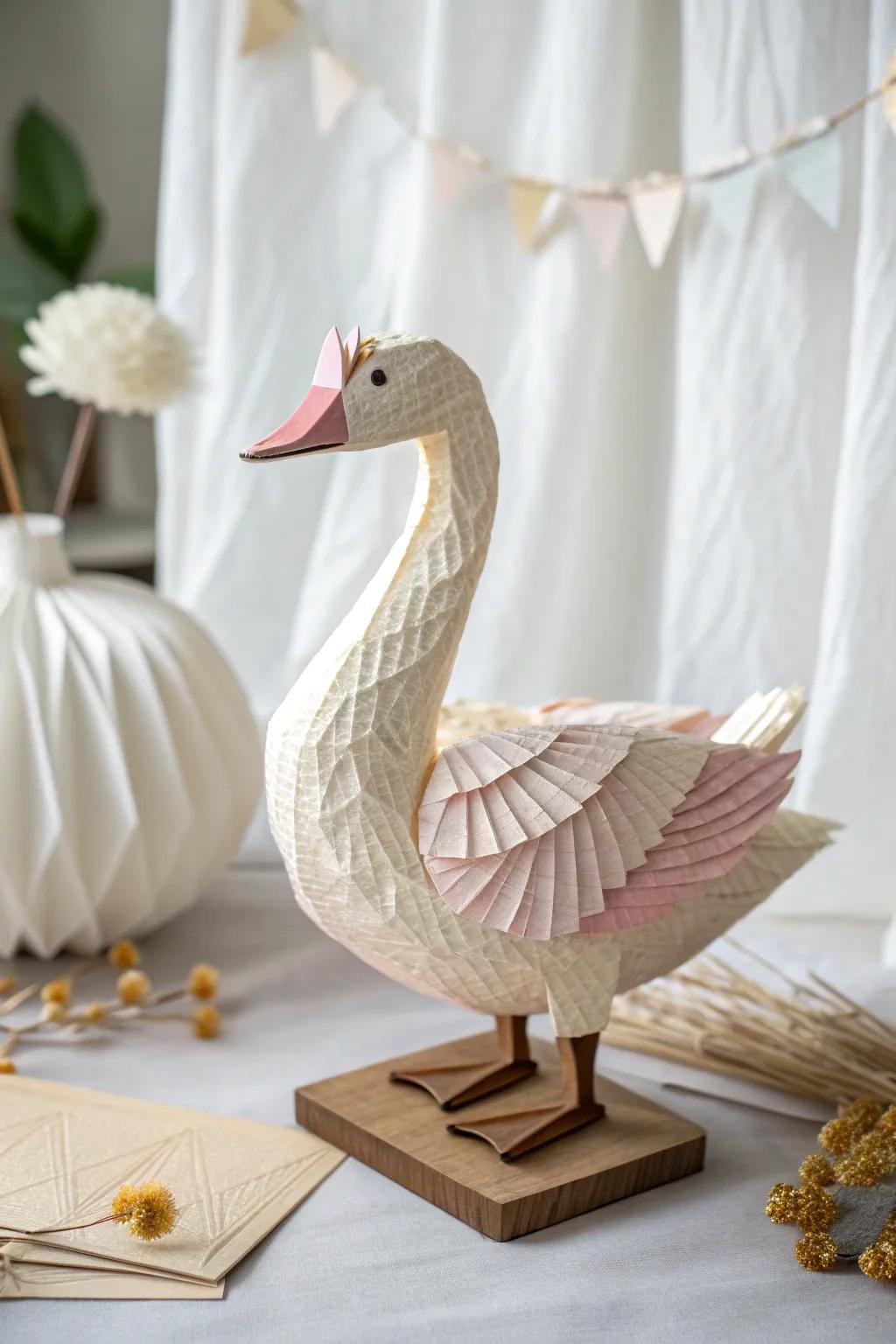 Delight in the simplicity and charm of handmade paper duck puppets, perfect for playful storytelling.
