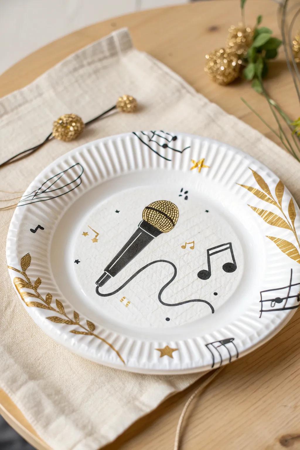 Celebrate your inner diva with this charming Karaoke Star award, a perfect blend of music and artistry.