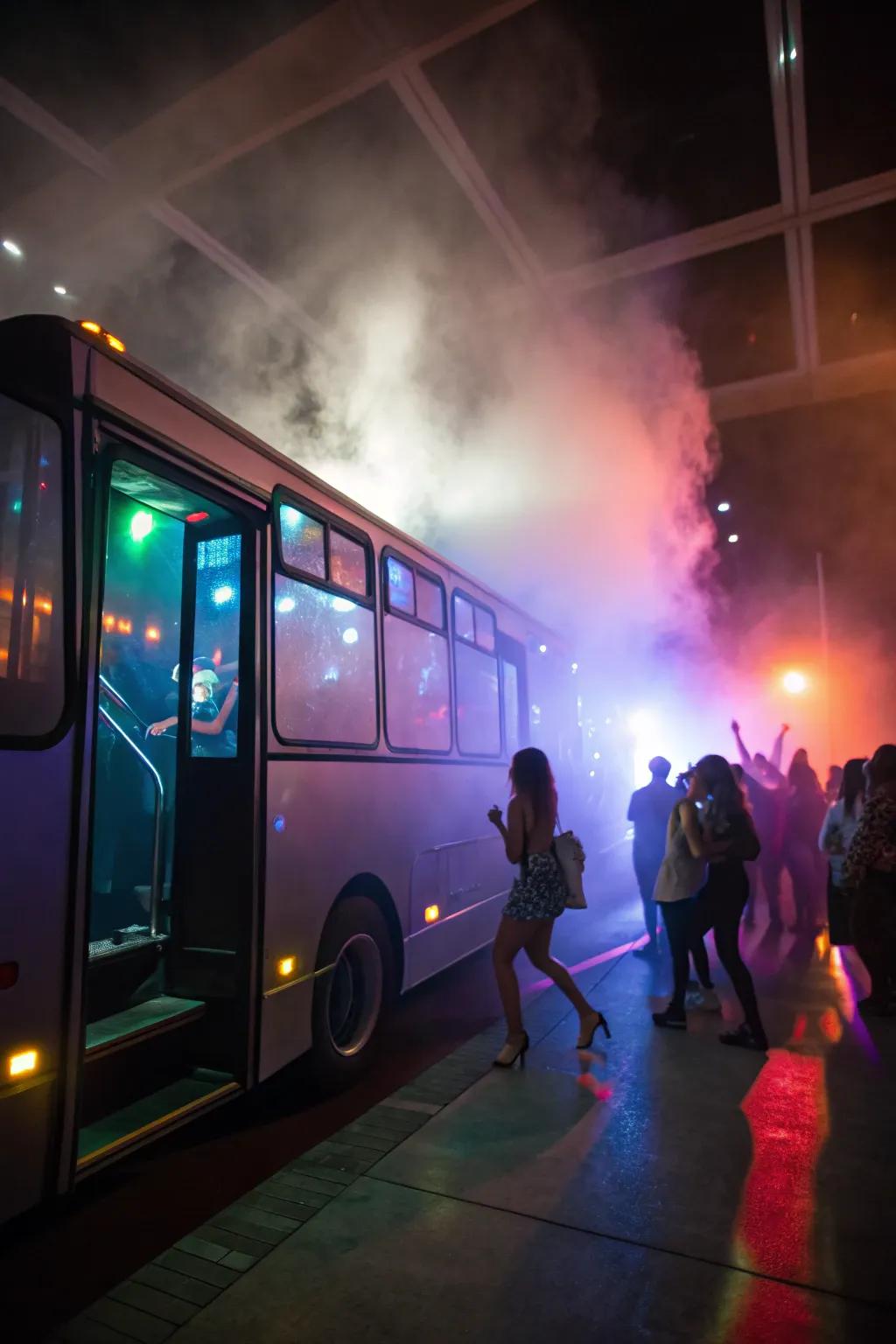 Smoke machines add drama and excitement to the party.