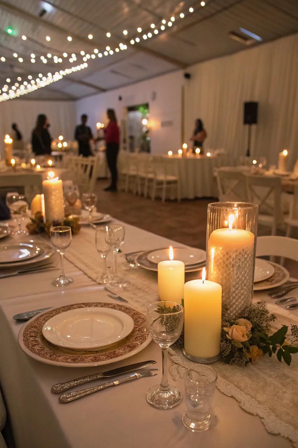 Create a soft glow with flameless candles.