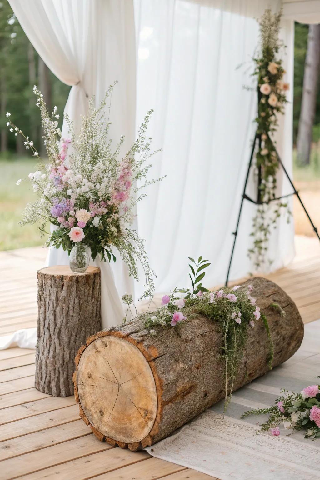 Capture memories in a nature-inspired photo booth, where simplicity meets elegance.
