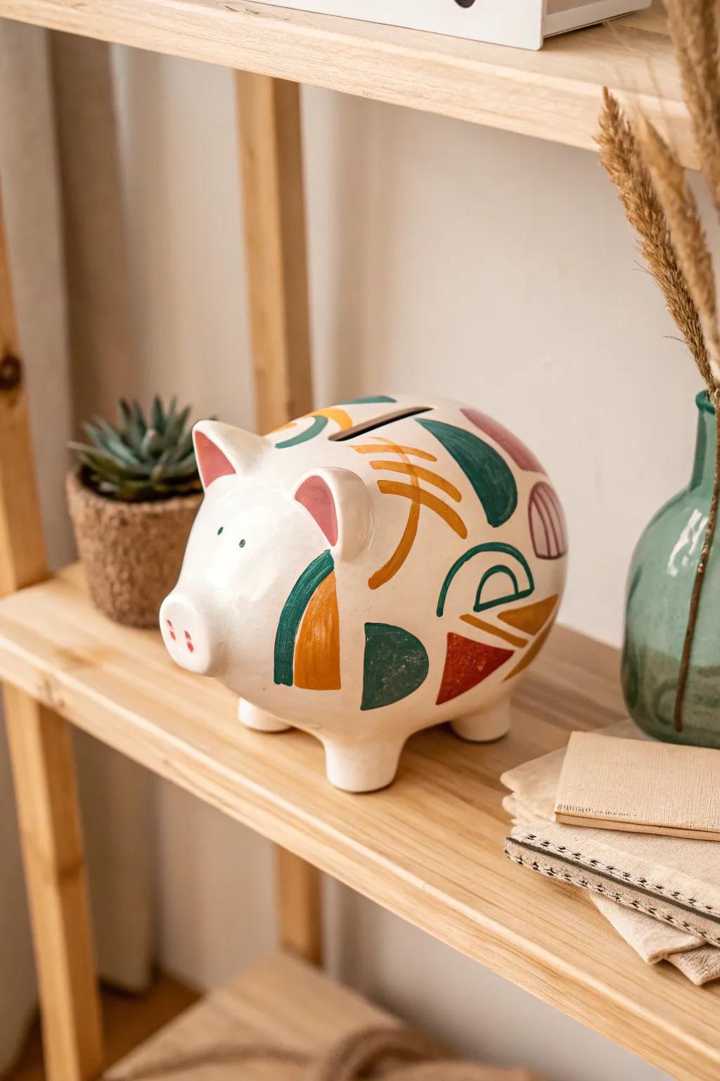 Transform your savings into art with a touch of abstract elegance.