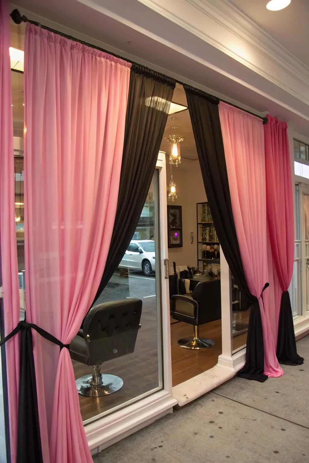 Elegant curtains that add drama and style.