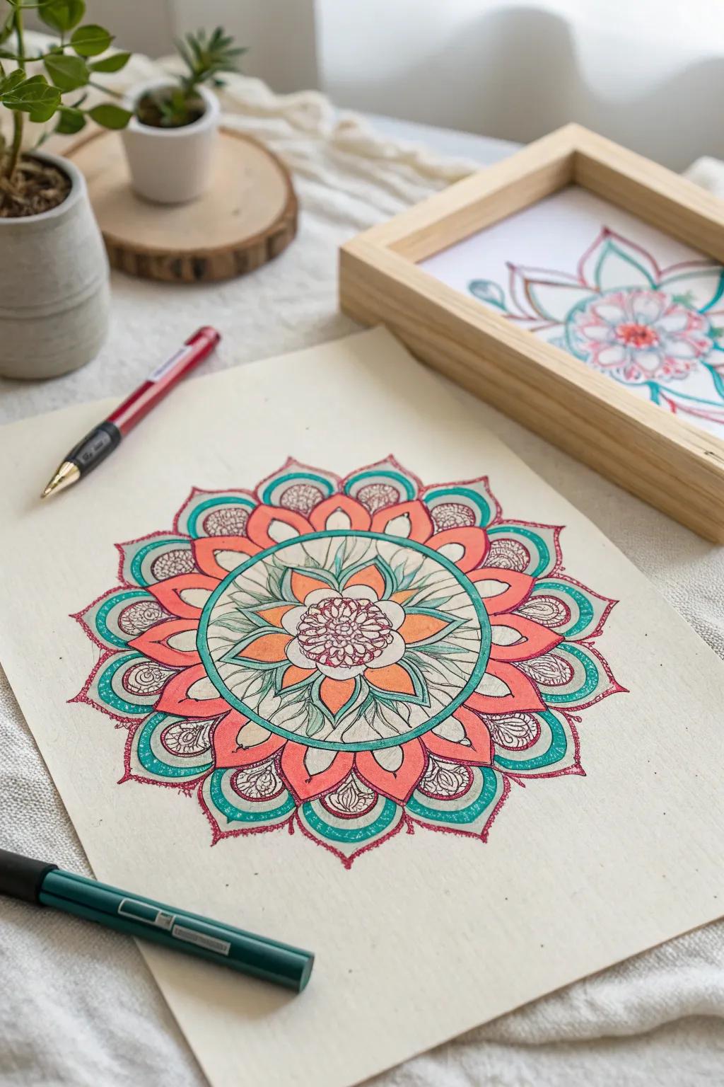 Discover the meditative beauty of mandala creation with Posca markers.