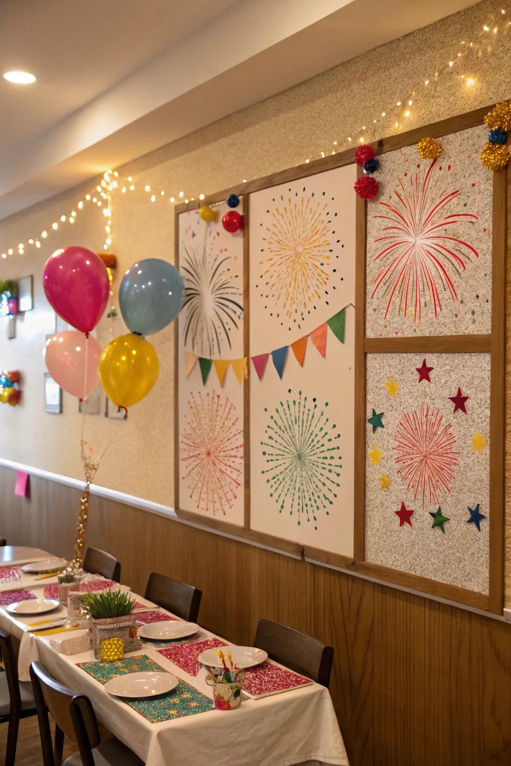 DIY fireworks display for a dazzling effect.