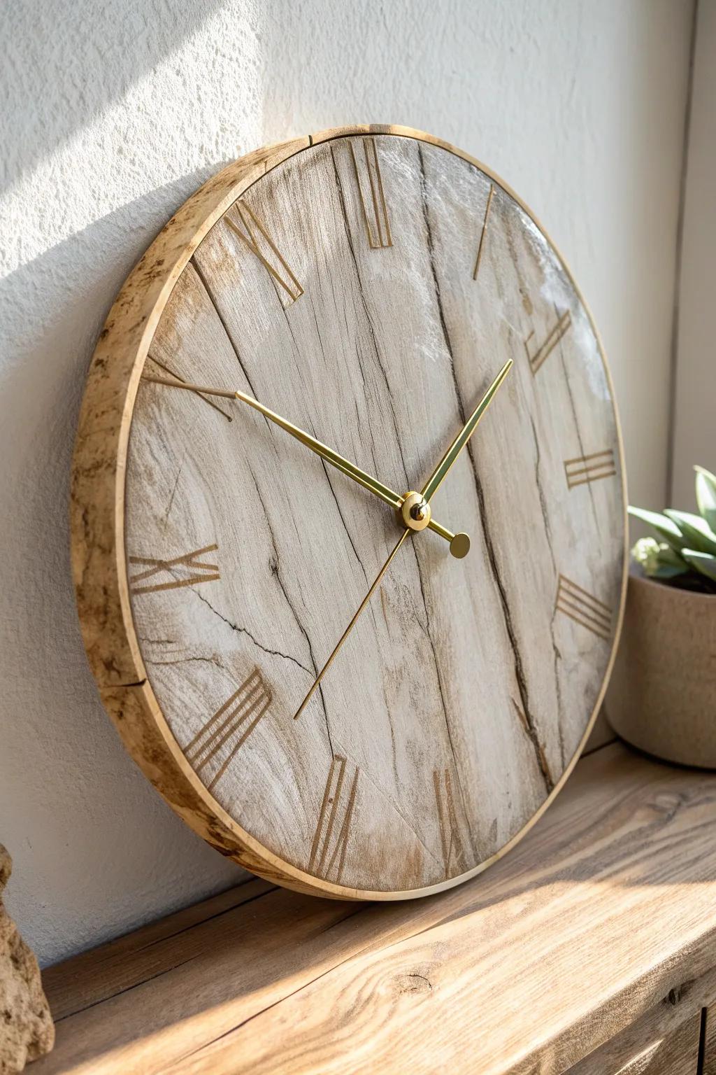 Timeless elegance: A vintage-inspired resin clock that brings nostalgia and charm to your space.