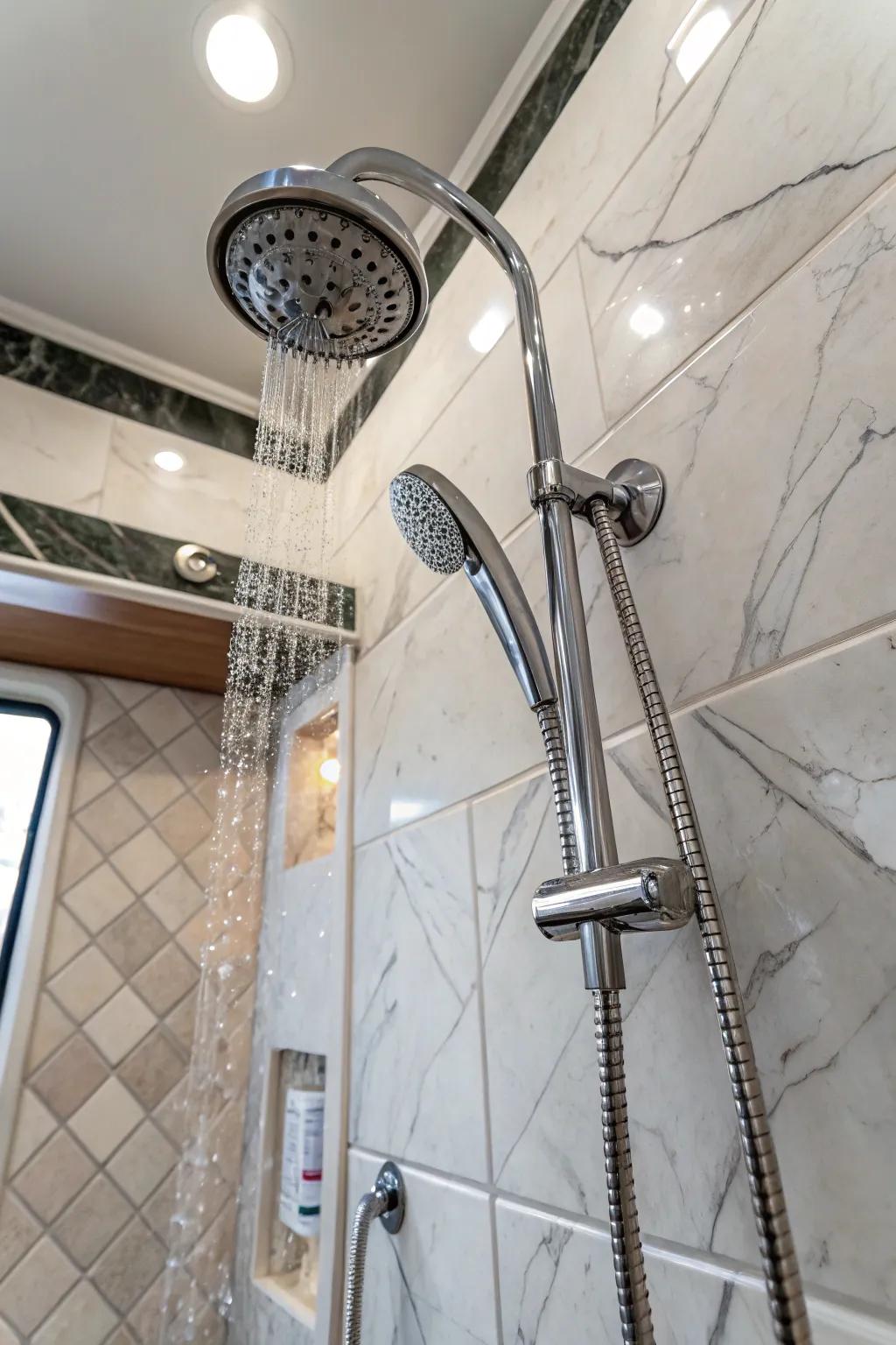 Upgrade your RV experience with a touch of luxury: the perfect shower refresh!