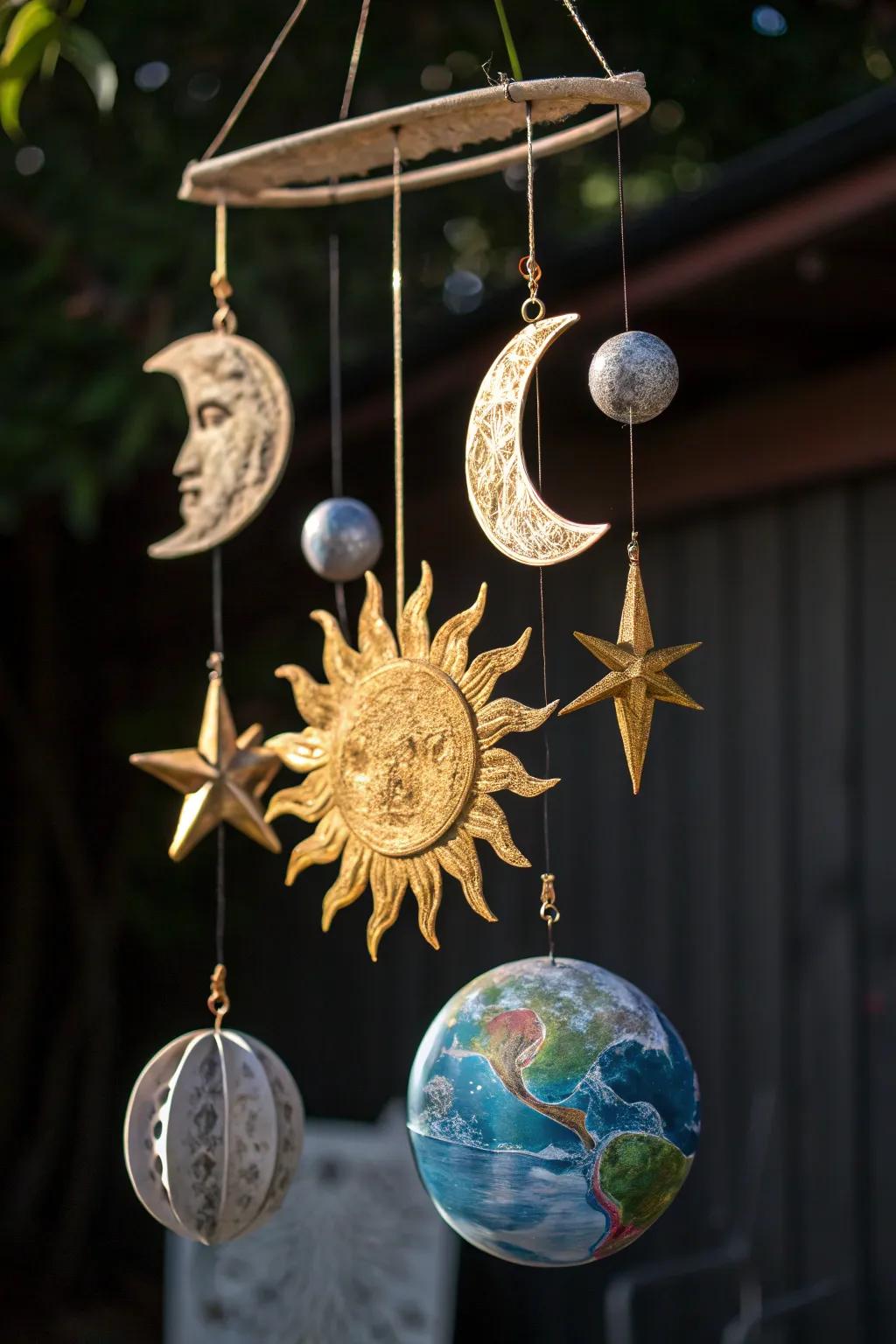Transform your space with this stunning eclipse-themed mobile, where the cosmos aligns in perfect harmony.