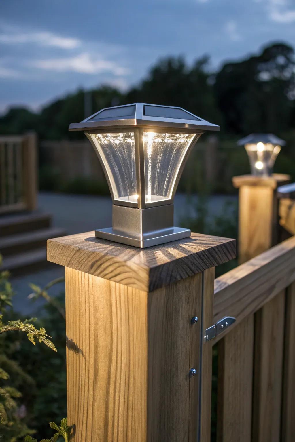 Illuminate your evenings with sleek solar elegance.