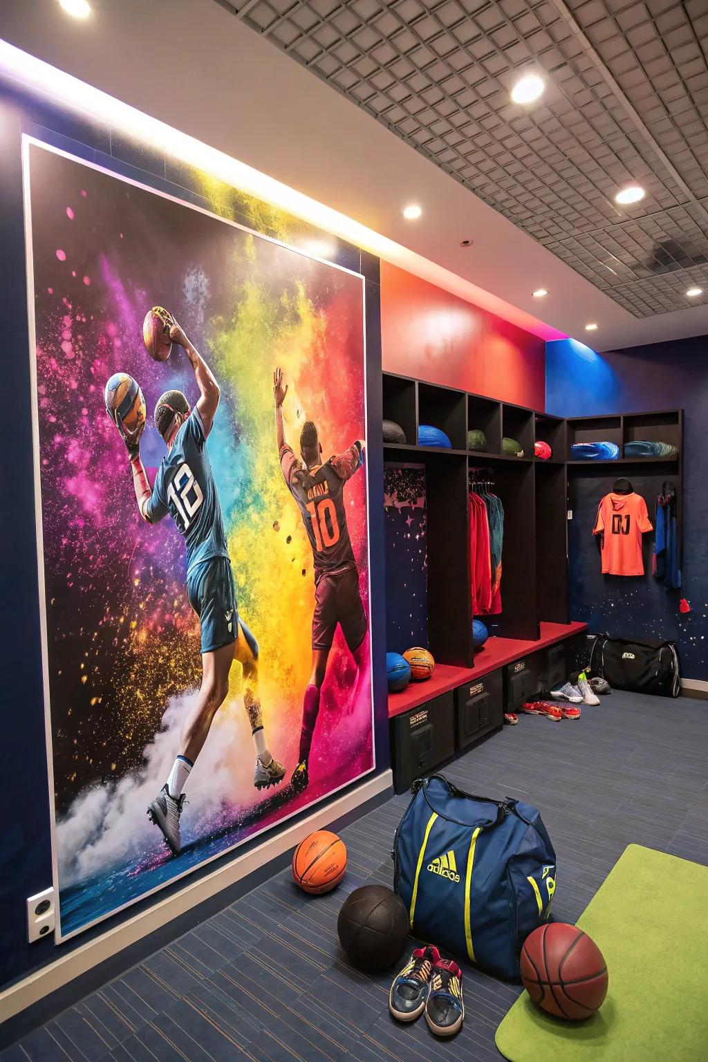 Infuse your space with energy using vibrant sports posters.