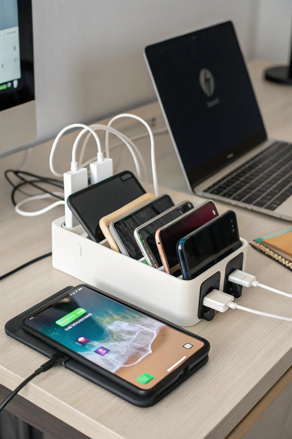 Charging hubs centralize device connectivity, reducing cable sprawl.