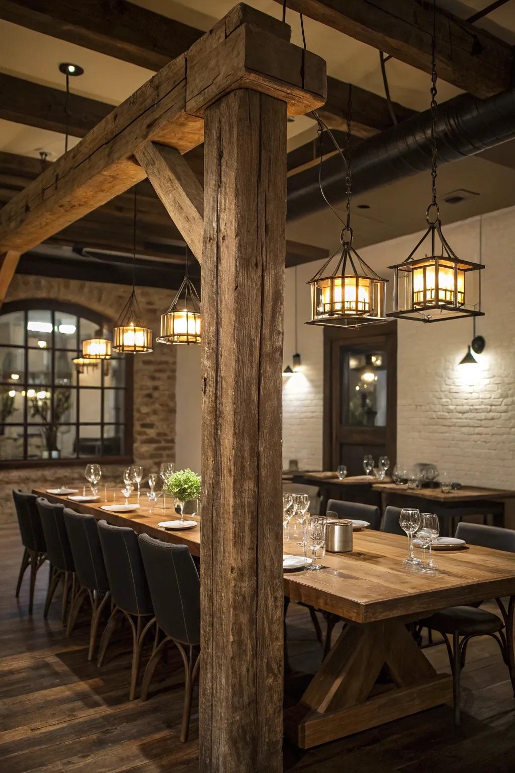 Illuminate your dining space with stylish pendant lights for a warm and inviting atmosphere.