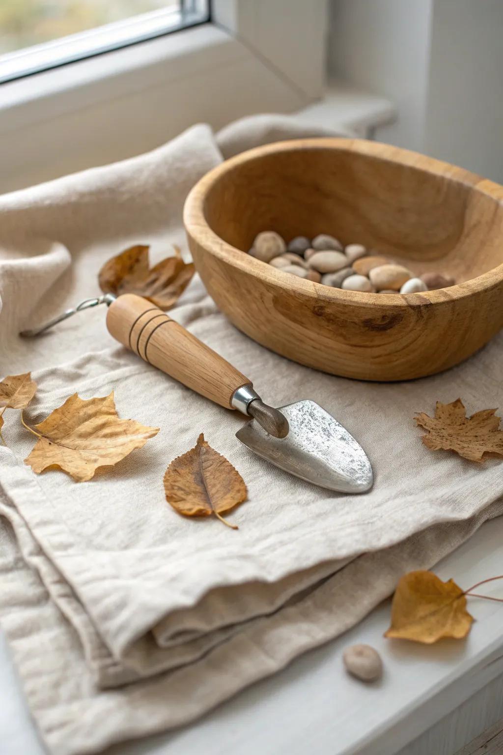 Enhance fine motor skills with beautifully crafted tools that bring a touch of Scandinavian elegance to Thanksgiving sensory play.