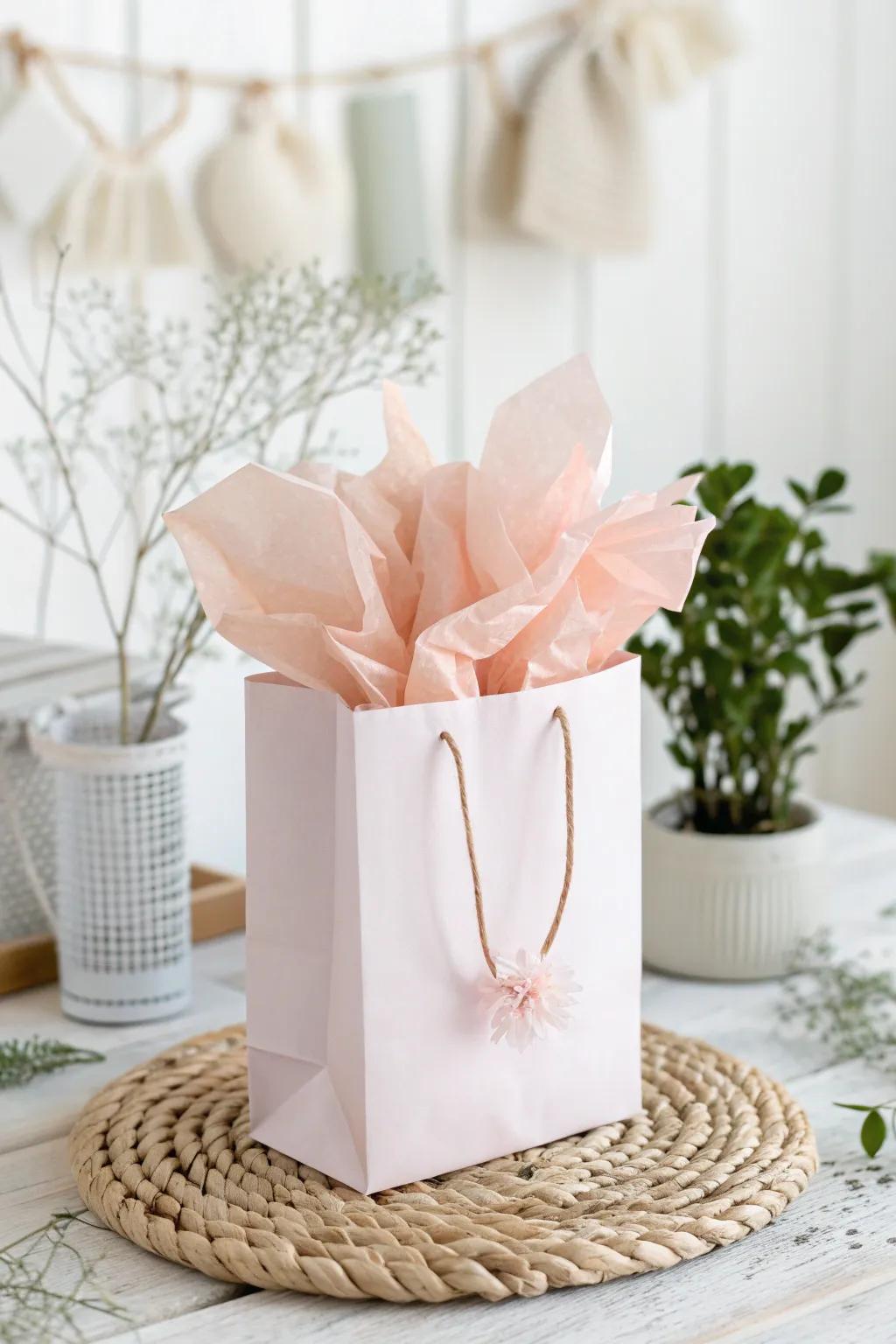 Transform your gift presentation with a floral touch of tissue paper elegance. #GiftWrapping #ScandinavianStyle