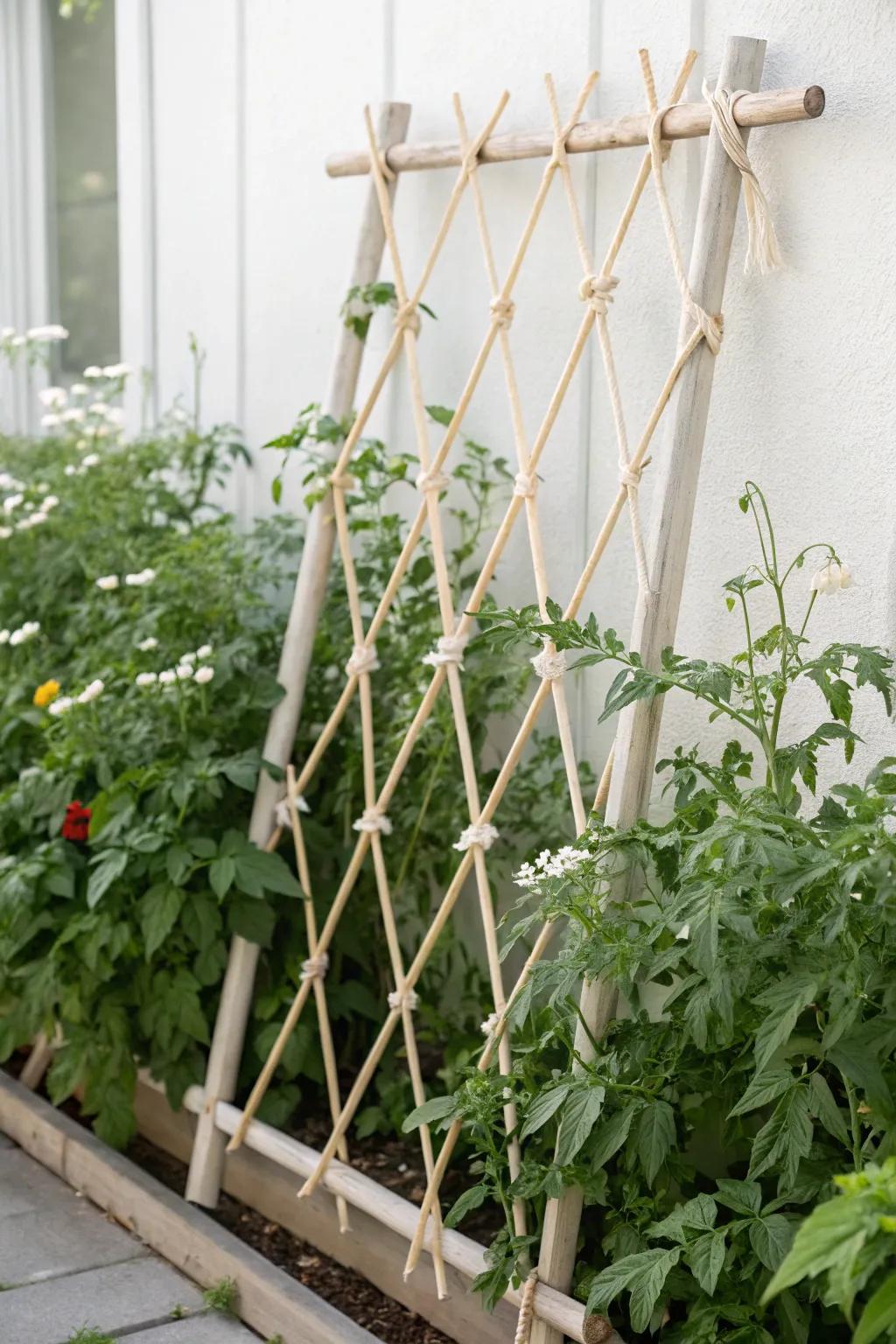 Embrace the art of simplicity with a beautifully crafted Florida weave trellis, where natural beauty meets minimalist design.