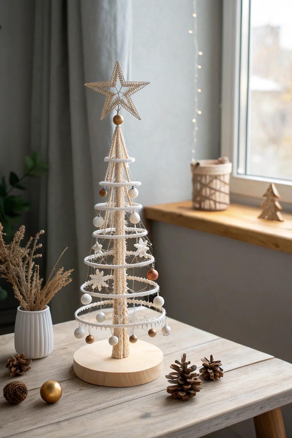 Embrace the art of simplicity with this handcrafted toothpick Christmas tree, perfect for adding subtle charm to your holiday decor.