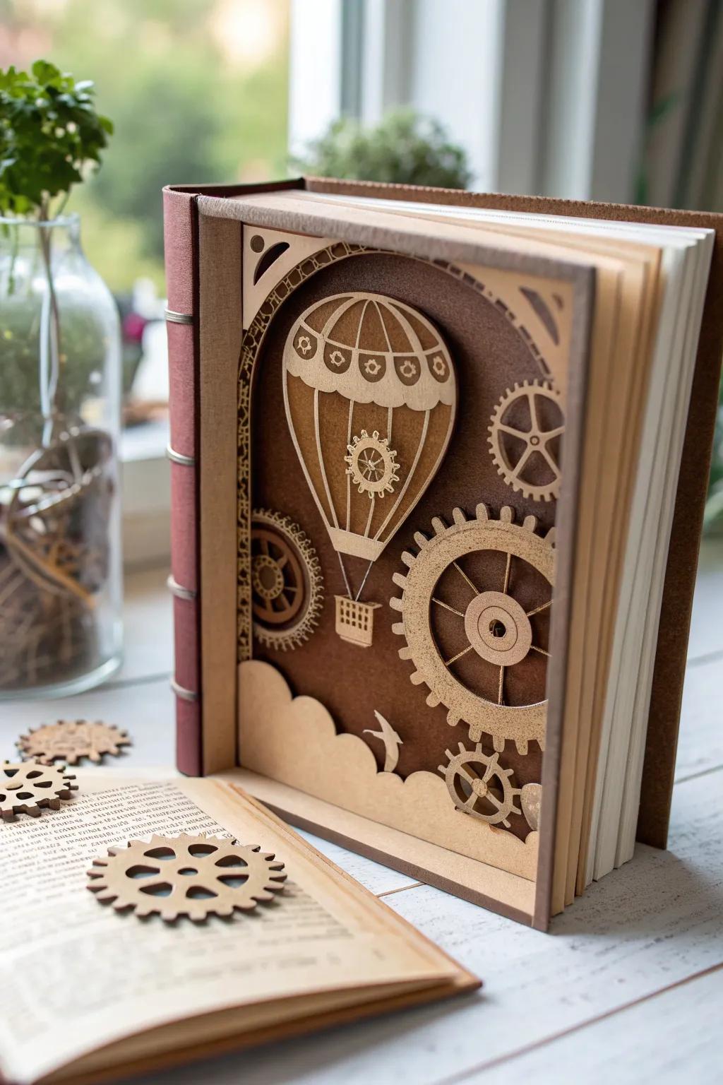 Embark on a steampunk journey through artful layers of creativity.