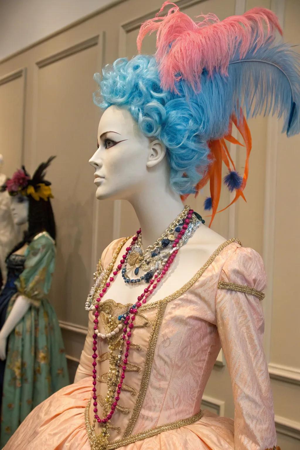Celebrate Halloween with a historical twist—where Marie Antoinette meets punk rock chic. 🎃👑