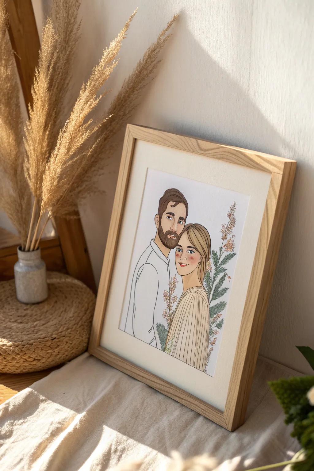 Capture your love story in a custom illustrated portrait - a unique Valentine’s gift that speaks volumes.