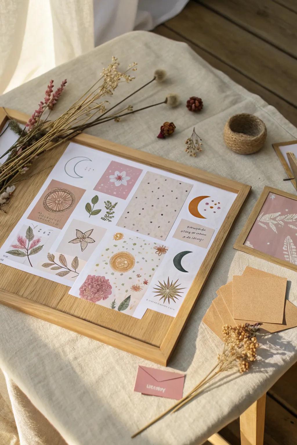 Unleash your creativity with a Freeform Fantasy vision board; where spontaneity meets beauty. 🌿✨