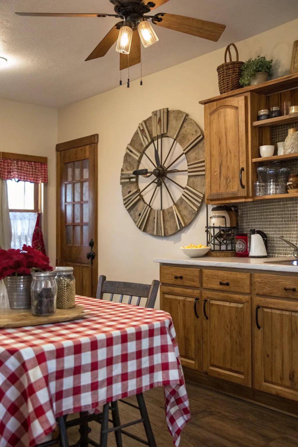 A windmill clock adds a functional and quirky touch to your decor.