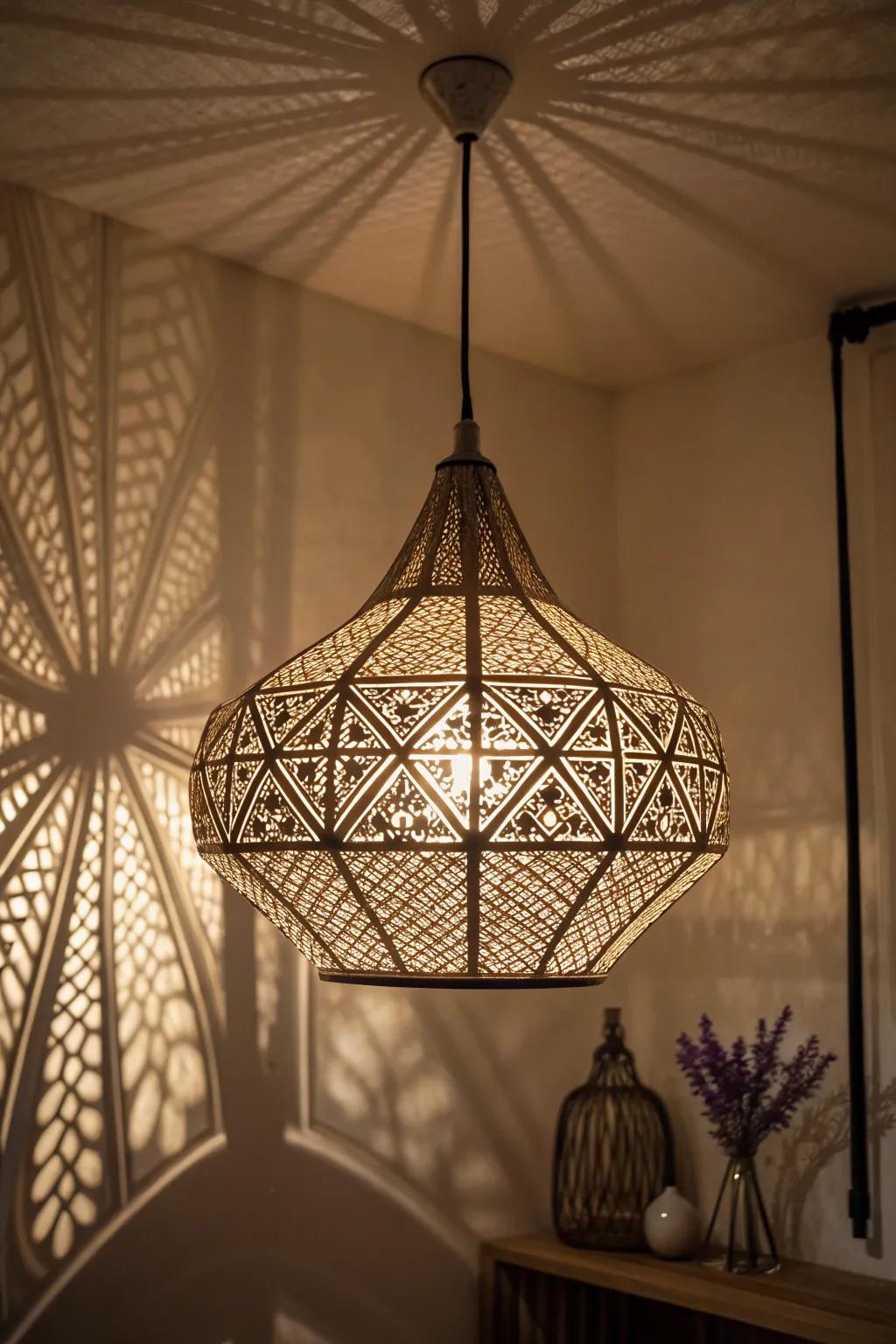 Illuminate your space with the artful elegance of a wire lampshade.
