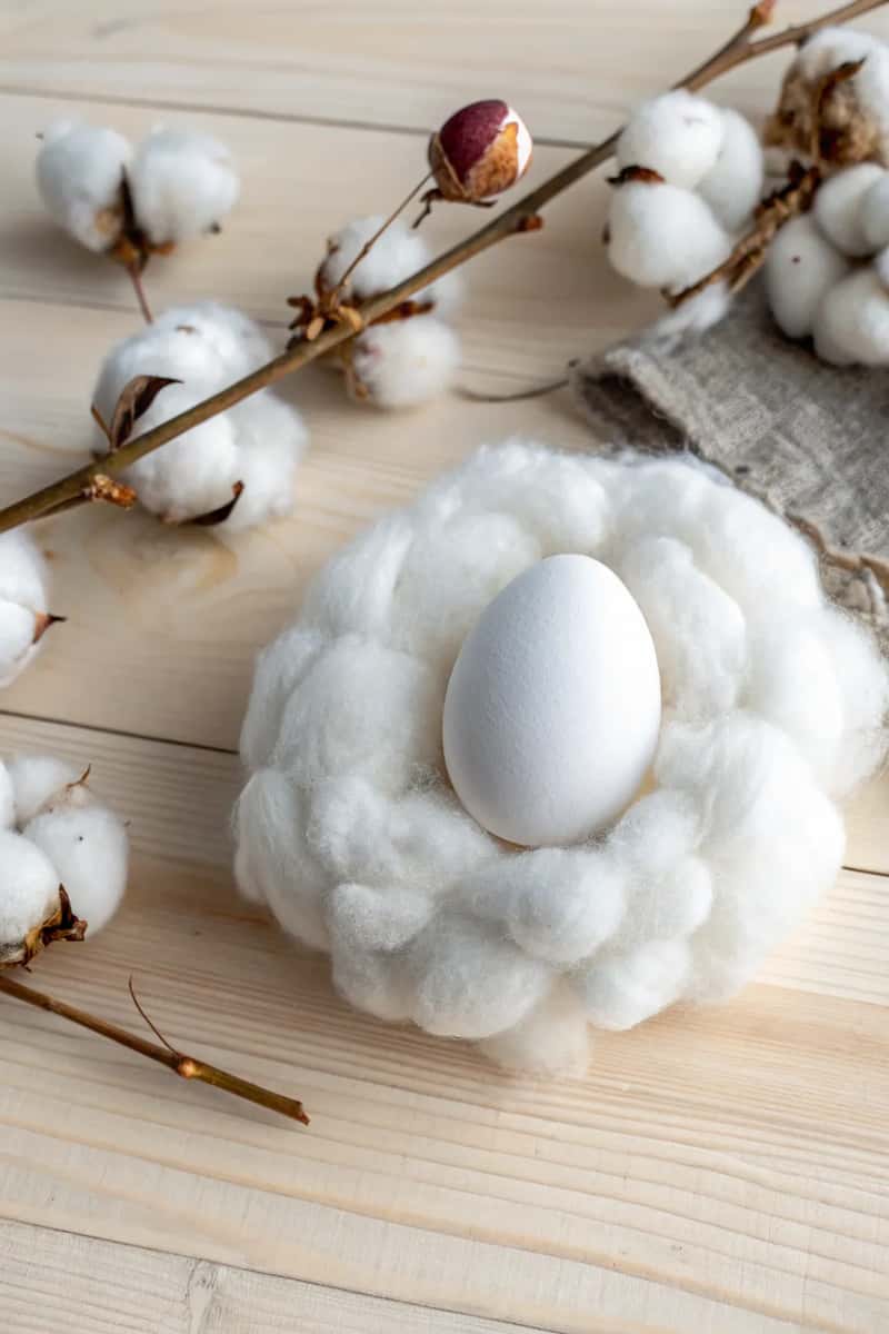 Embrace simplicity and natural beauty with a cotton ball cocoon for your egg drop challenge. #MinimalistCraft #BohoElegance