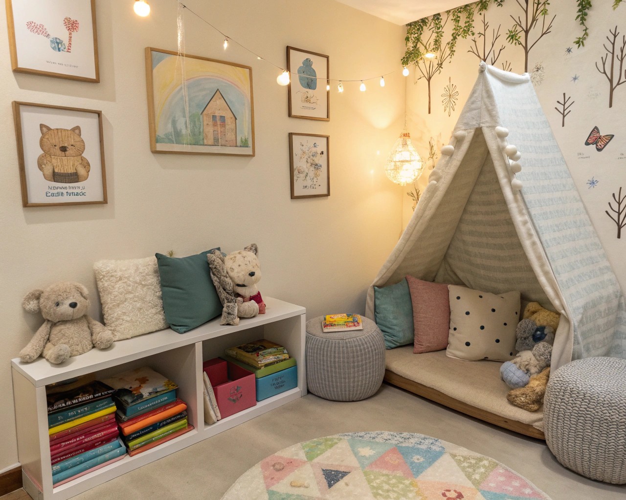 Designated calm zones to support emotional regulation for toddlers.