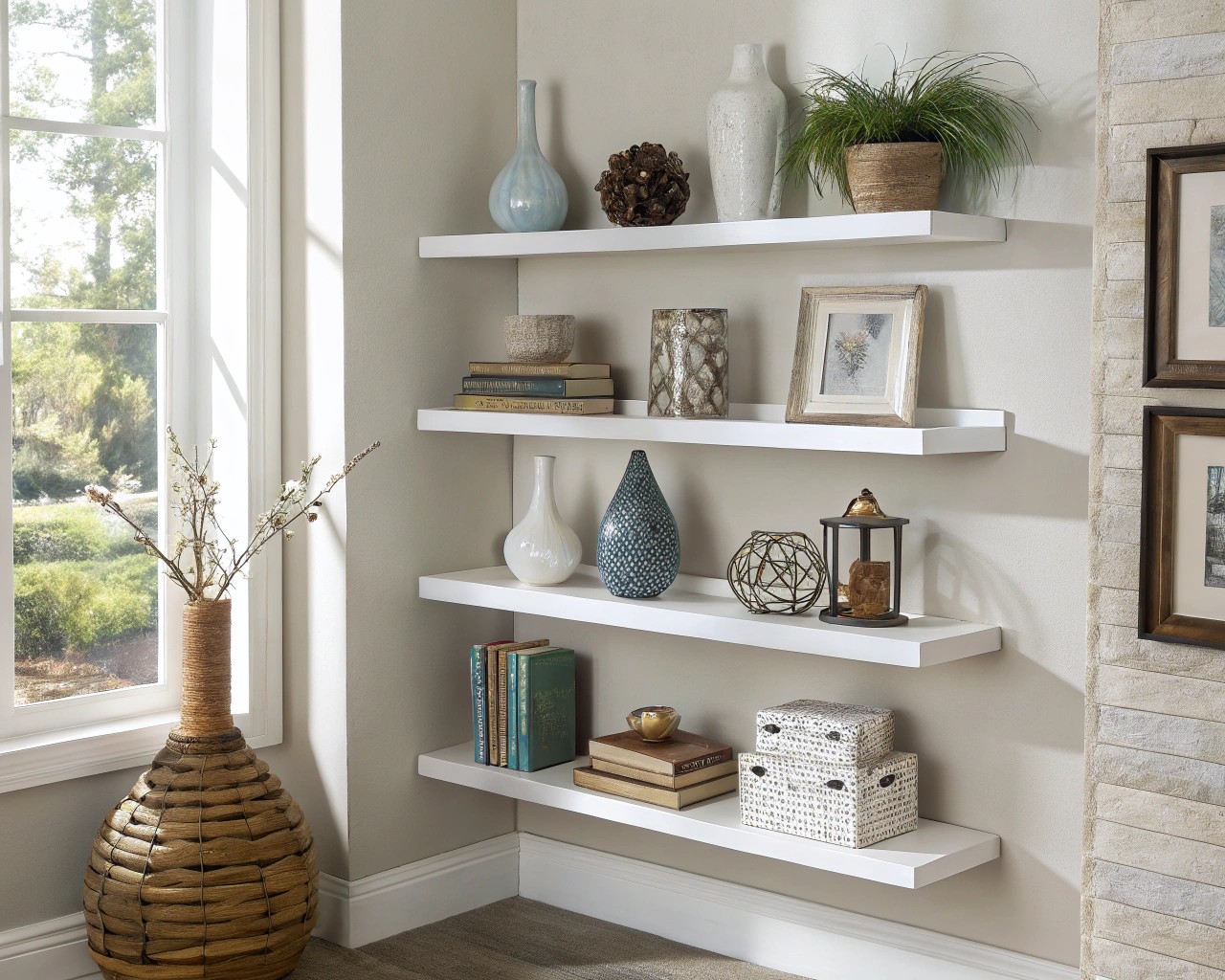 Transform corners with vertical storage solutions that enhance space utilization.