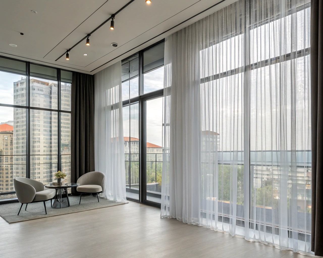 Wire systems offer a modern touch to curtain installations in homes.