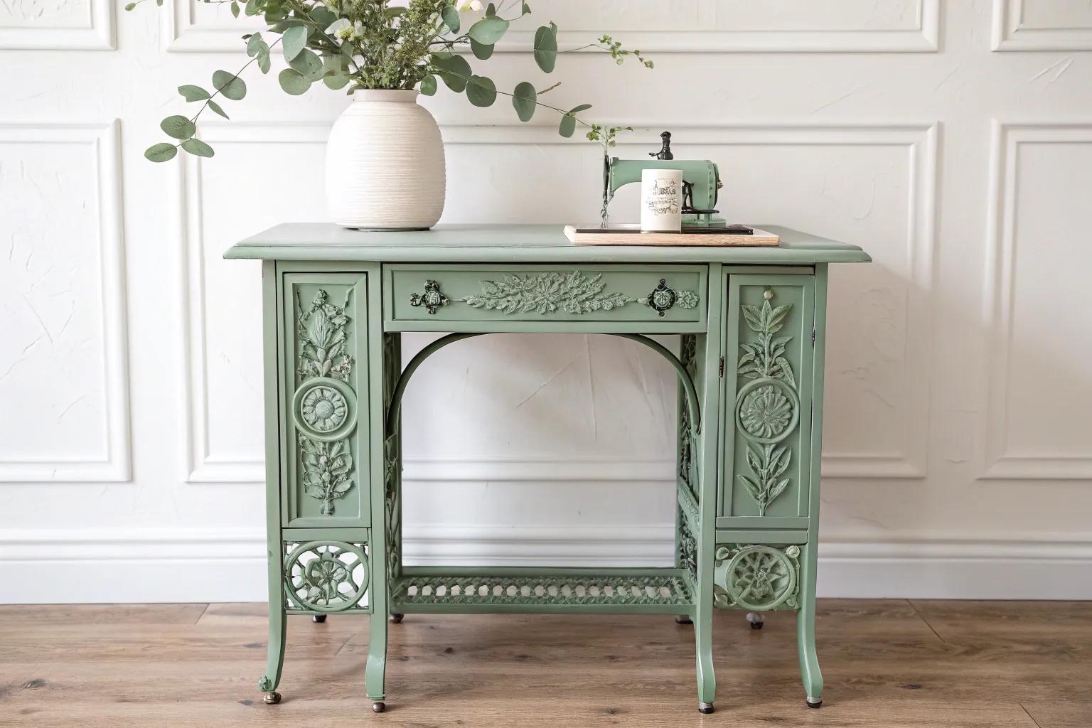 13+ Stunning Old Sewing Machine Cabinet Makeovers