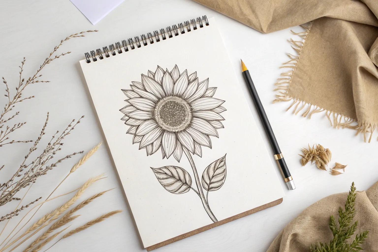 7+ Inspiring Sunflower Drawing Ideas to Try