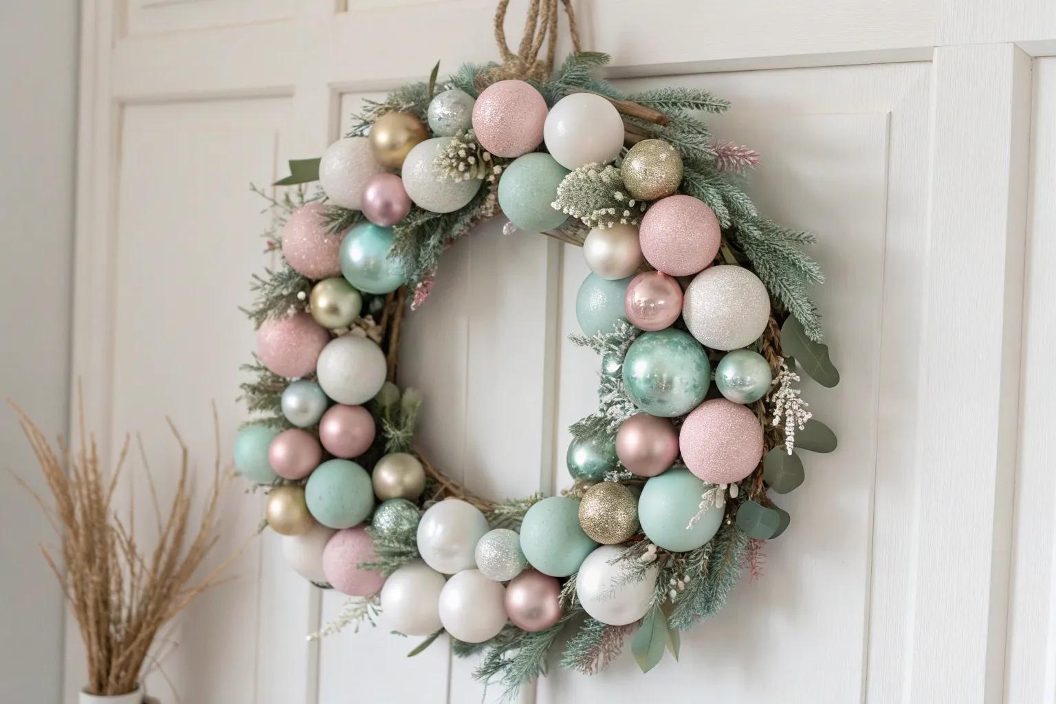 15+ Creative DIY Ornament Wreath Ideas
