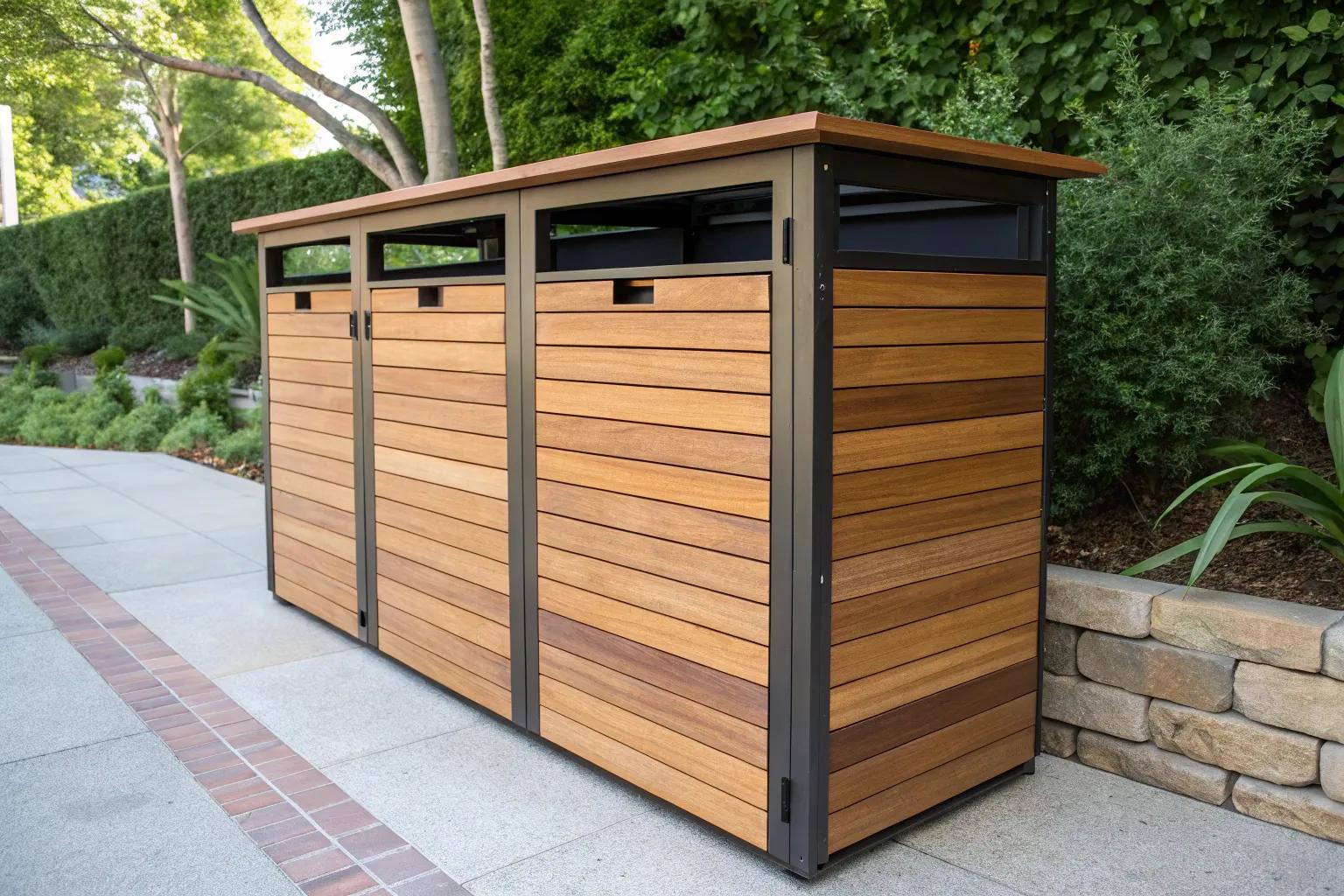 14+ Smart Outdoor Trash Can Platform Ideas
