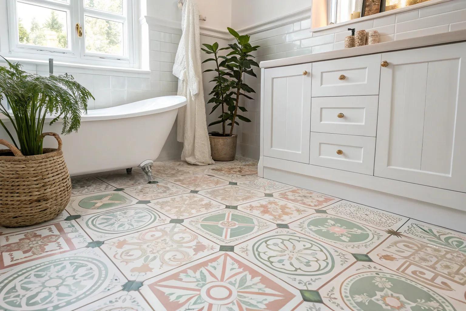16+ Stunning Painted Bathroom Floor Ideas