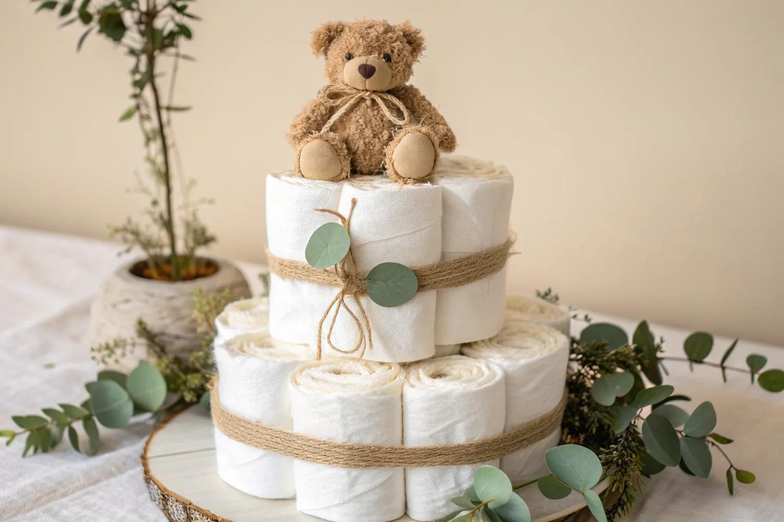 16+ Charming Teddy Bear Diaper Cake Ideas