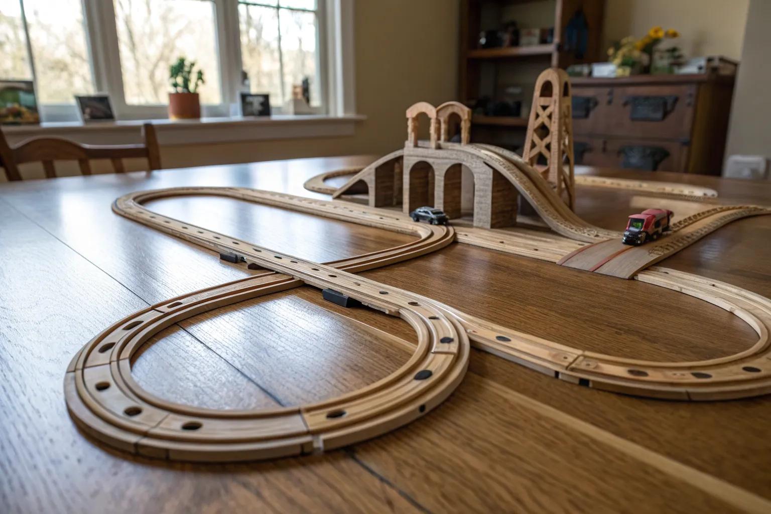 21+ Creative Wooden Train Track Layout Ideas